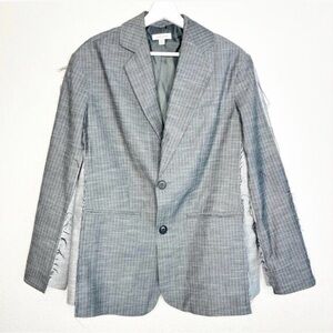 TopShop Deconstructed Patch Blazer Size 6 Grey